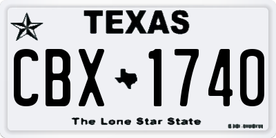 TX license plate CBX1740