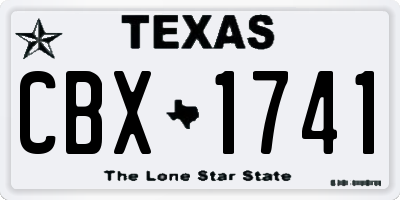 TX license plate CBX1741