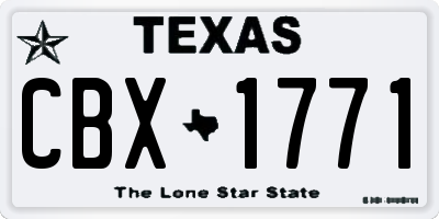 TX license plate CBX1771