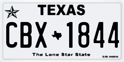 TX license plate CBX1844