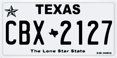 TX license plate CBX2127