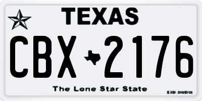 TX license plate CBX2176