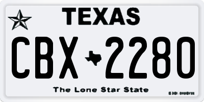 TX license plate CBX2280