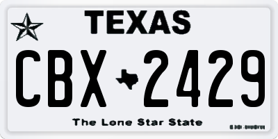 TX license plate CBX2429