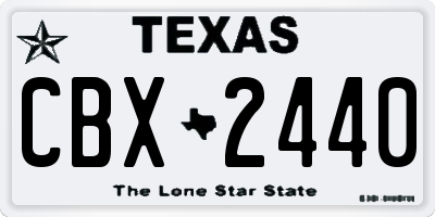 TX license plate CBX2440