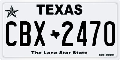 TX license plate CBX2470