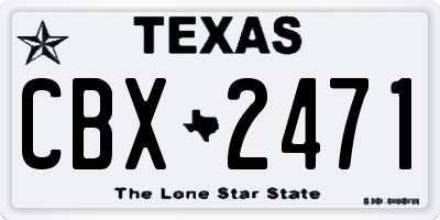 TX license plate CBX2471