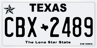 TX license plate CBX2489