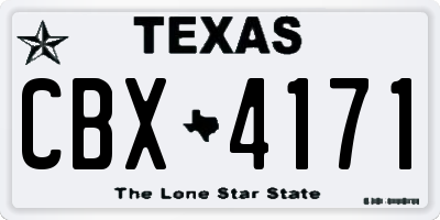 TX license plate CBX4171