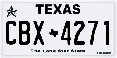 TX license plate CBX4271
