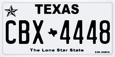 TX license plate CBX4448