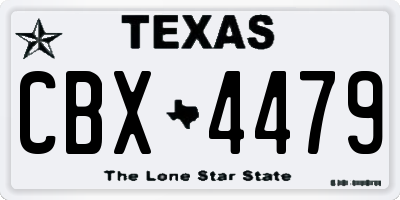 TX license plate CBX4479