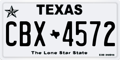 TX license plate CBX4572