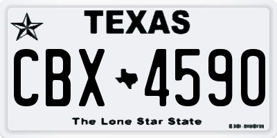 TX license plate CBX4590
