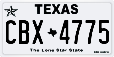 TX license plate CBX4775