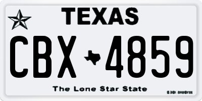 TX license plate CBX4859