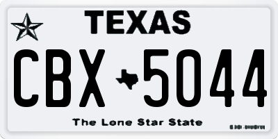 TX license plate CBX5044