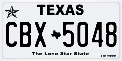 TX license plate CBX5048