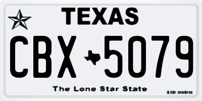 TX license plate CBX5079
