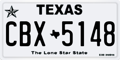 TX license plate CBX5148