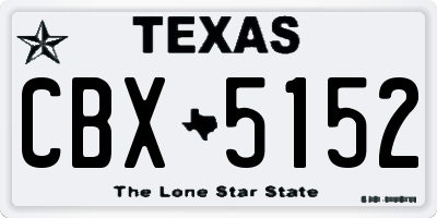TX license plate CBX5152