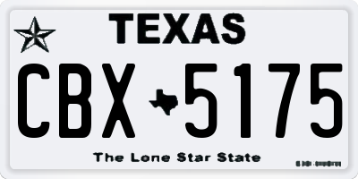 TX license plate CBX5175