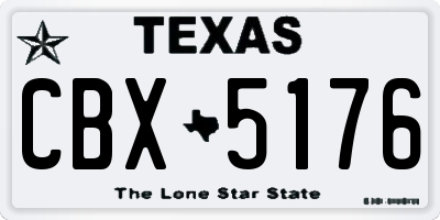 TX license plate CBX5176