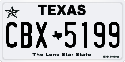 TX license plate CBX5199
