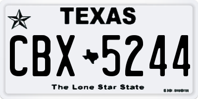 TX license plate CBX5244