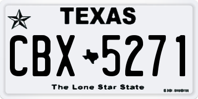 TX license plate CBX5271