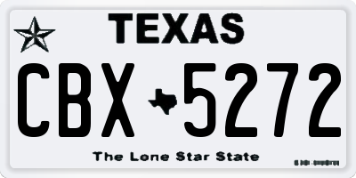 TX license plate CBX5272