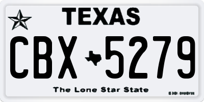 TX license plate CBX5279