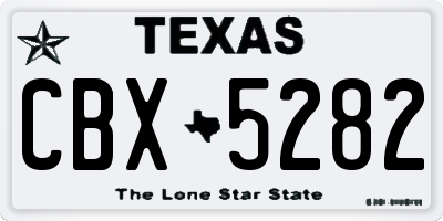 TX license plate CBX5282
