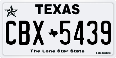 TX license plate CBX5439