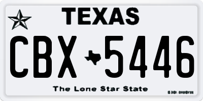 TX license plate CBX5446