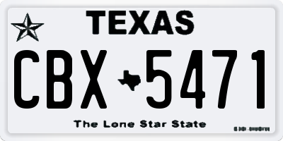 TX license plate CBX5471