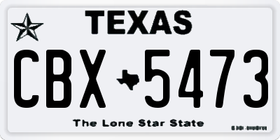 TX license plate CBX5473