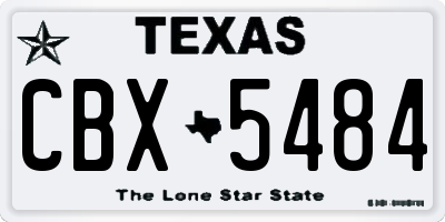 TX license plate CBX5484