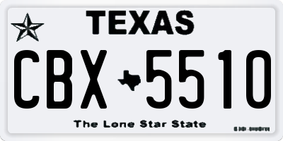 TX license plate CBX5510
