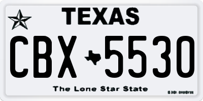 TX license plate CBX5530