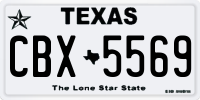 TX license plate CBX5569