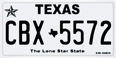 TX license plate CBX5572