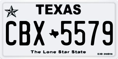 TX license plate CBX5579