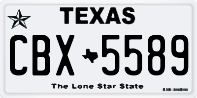 TX license plate CBX5589
