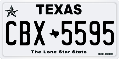 TX license plate CBX5595