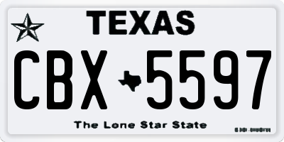 TX license plate CBX5597