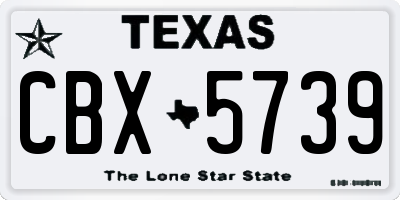 TX license plate CBX5739