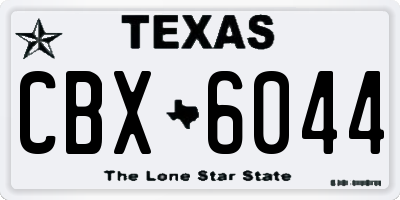 TX license plate CBX6044
