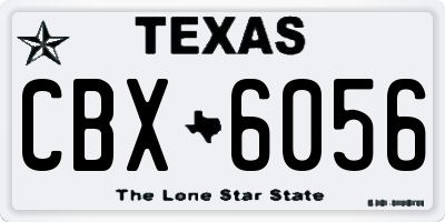 TX license plate CBX6056