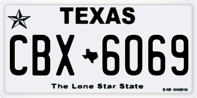 TX license plate CBX6069
